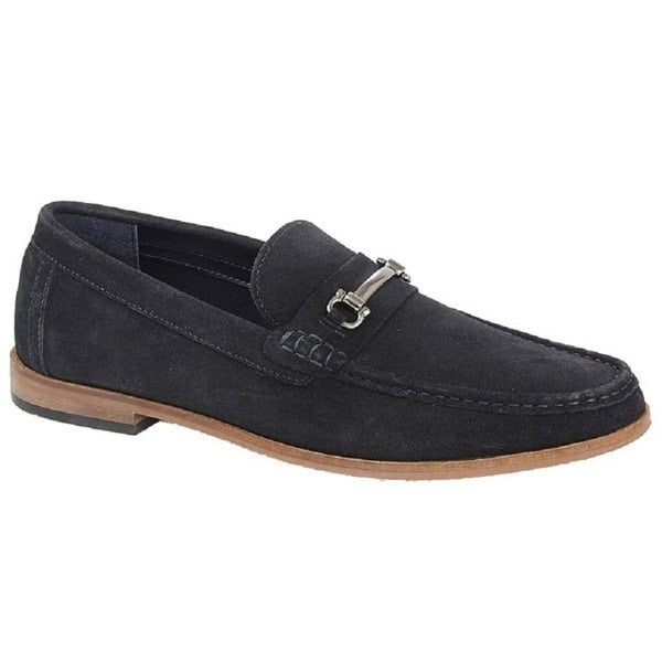 Roamers Mens Suede Slip-on Casual Shoes - Navy