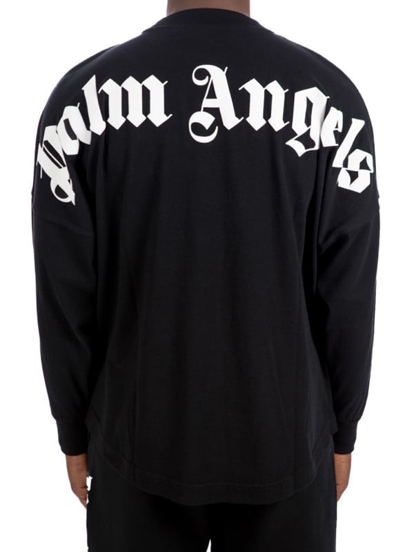 Palm Angels Classic Logo Long Sleeve T Shirt - Black