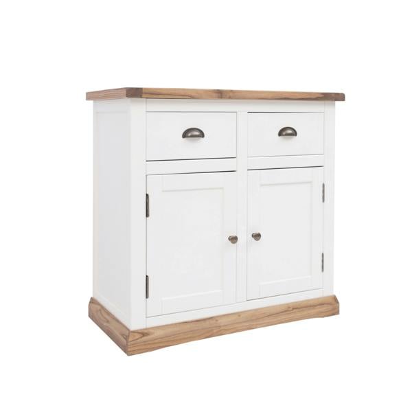 Cabinet Bits Tropea Off White 2 Drawer 2 Door Sideboard Brass Cup Handle