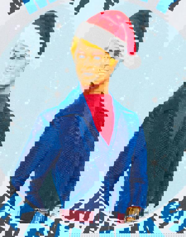 Barbie Mens White Ken Merry Kenmas Short Sleeved T-Shirt