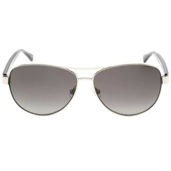 Kate Spade Fara Grey Gradient Lens Palladium Silver Sunglasses One Size