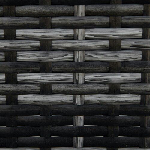 Wyld Haus Kadone Halu Rattan Grey Square Outdoor Footstool With Cushioned Top