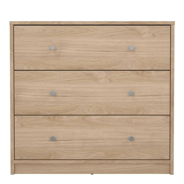 Wyld Haus Kaohsiung Hickory Oak Effect Chest 3 Drawers