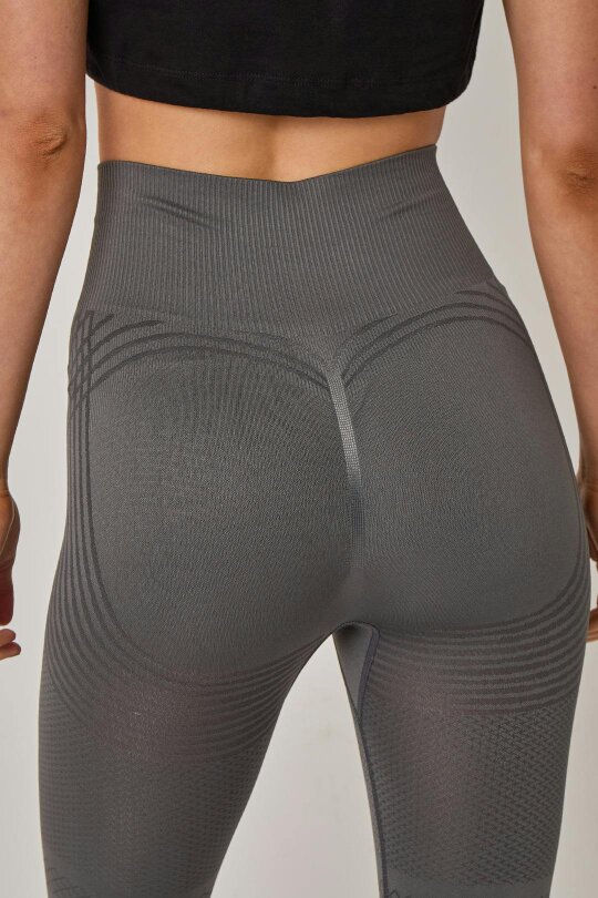 SculptFit Seamless Gym Leggings – High Waist Workout Leggings (Grey)