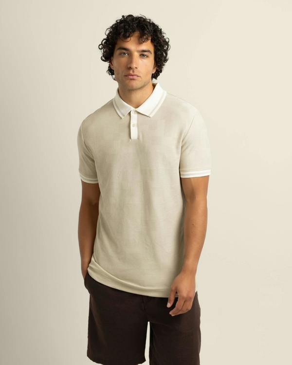Larsson & Co Anders - Geometric Jacquard Polo Shirt