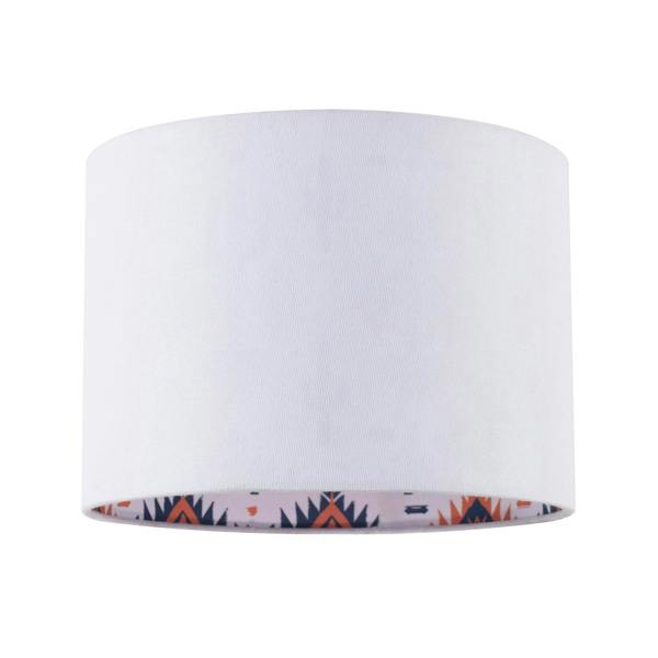 Western Cactus Themed White Linen Lamp Shade with Inner Vibrant Print Image 1