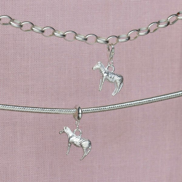 Sterling Silver Zebra Charm - MYLEE London
