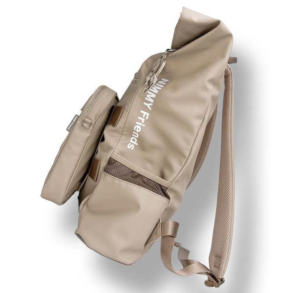 Nimmy Friends Nimmy Cool & Cute 2.0 Brown Bear Laptop Backpack with Detachable Pouch Khaki - N-KM-DNBB-011-A