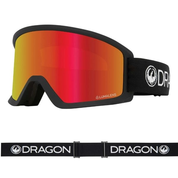 Dragon DX3 OTG - Black with Lumalens Red Ionized & Lumalens Amber Lens
