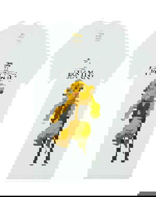 Disney Womens White Simba Short Sleeved T-Shirt