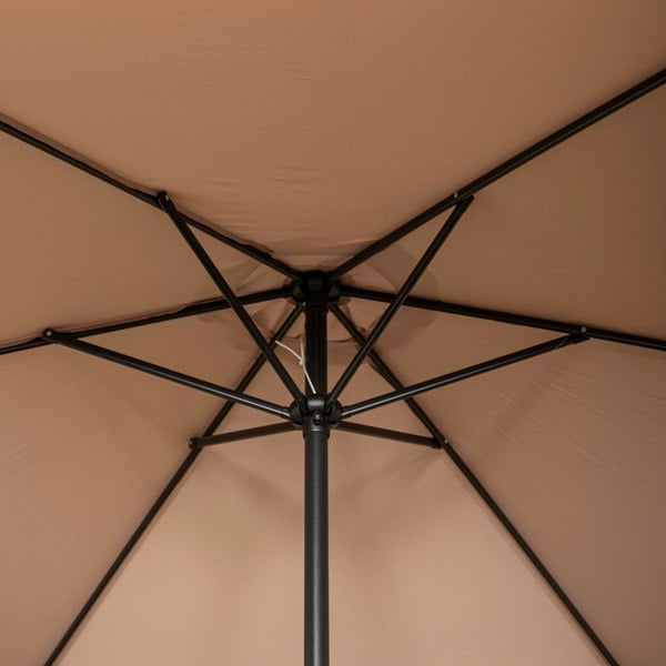 Samuel Alexander 2.7m Havana Garden Patio Parasol with Crank Handle and Cover in Beige