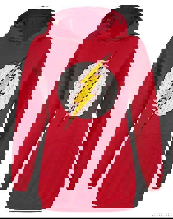 DC Comics Womens Red Distressed Logo Hoodie