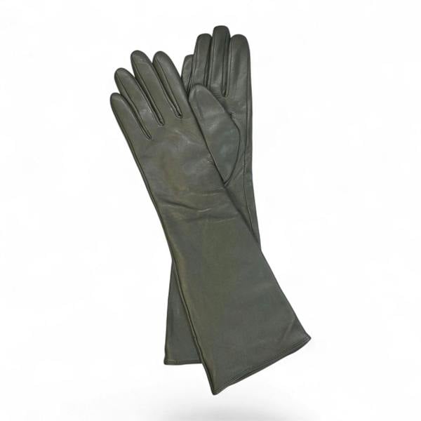 Infinity Leather Womens Long Italian Leather Winter Soft Wool Lining Gloves