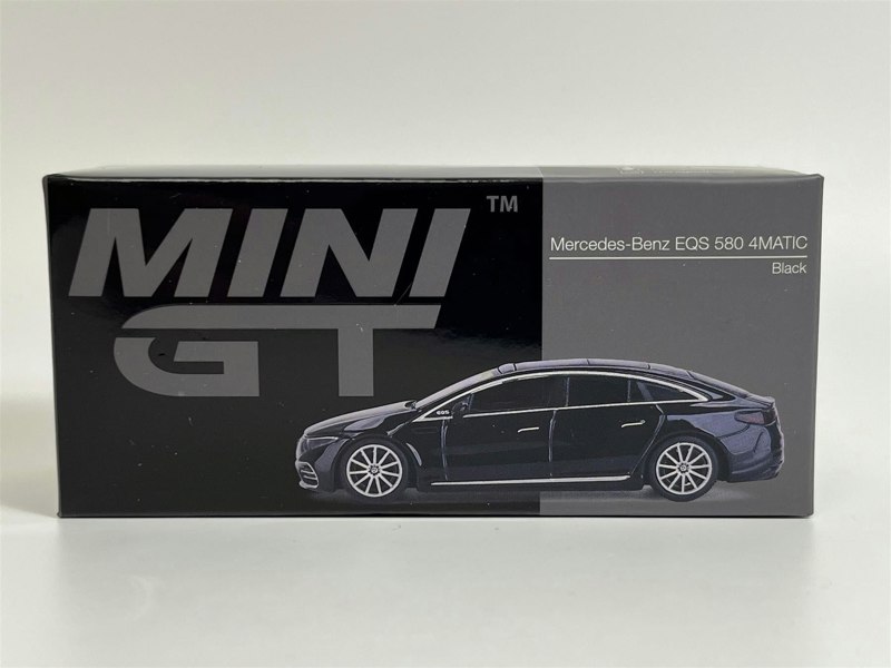 Mini GT Mercedes Benz EQS 580 4MATIC Black RHD 1:64 Scale Mini GT MGT00694R