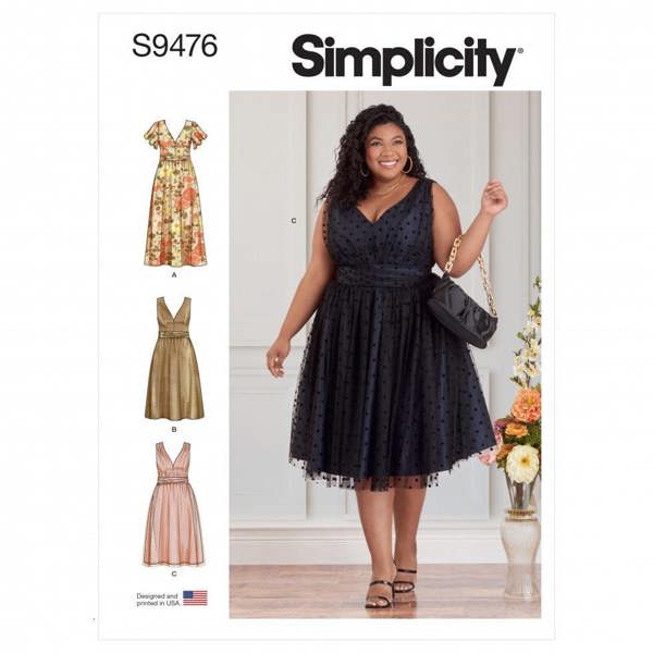 Simplicity Sewing Pattern 9476, Dresses for Women, FF (18W-20W-22W-24W) - Intermediate