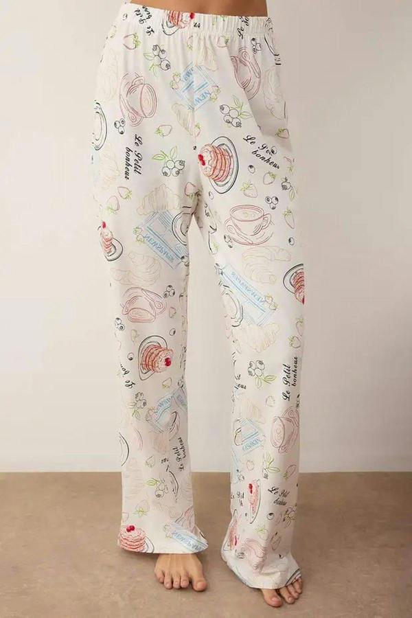 WOVCOR 2-Piece 100% Cotton Printed Knitted Pajama Set