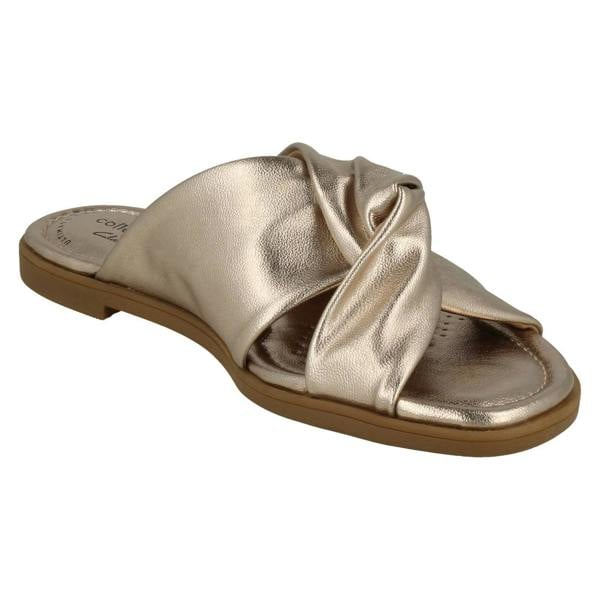 Clarks Ladies Clarks Knot Detailed Mule Sandals Reyna Twist