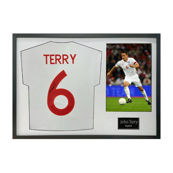 John Terry Signed England Shirt Classic Frame