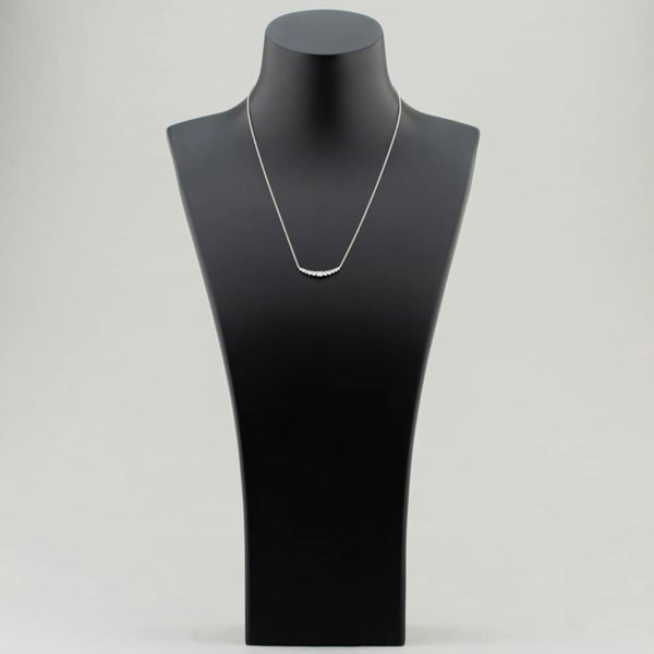 T. H. Baker 18ct White Gold 0.52ct Brilliant Cut Graduated Curve Necklace LG255/NA