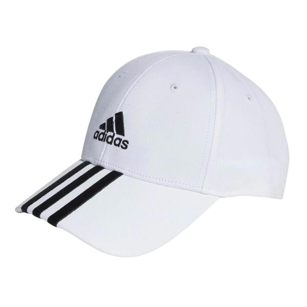 Adidas Childrens/Kids 3 Stripes Baseball Cap - White/Black - 