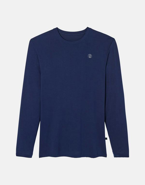 British Boxers Two-pack Men's Bamboo Long Sleeve T-Shirts – The Blues