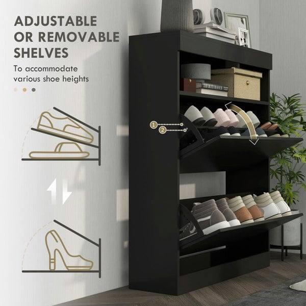 Flip-down Shoe Cabinet