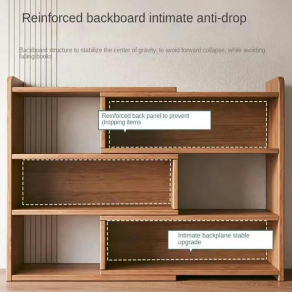 Havendro 3 Tier Stretchable Wooden Bookcase Shelf Display Storage Unit Stand