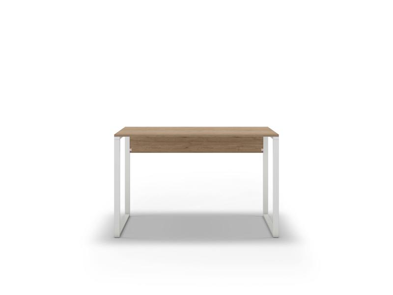 Decortie Inna Modern Work Table Lotus with Sturdy Metal Legs Particle Board Industrial Desk Width 110cm