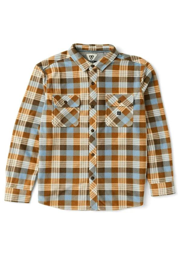 Vissla Eco-Zy LS Polar Flannel - Faded Denim