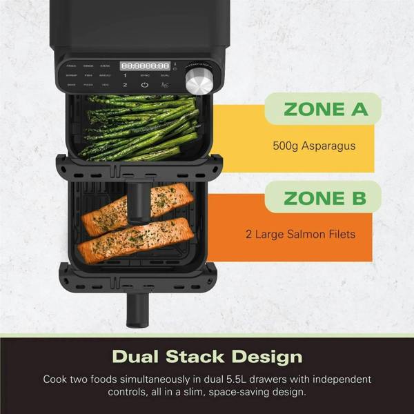 Hamilton Beach XXL Dual Stack 2 Drawer Air Fryer - Hamilton Beach UK