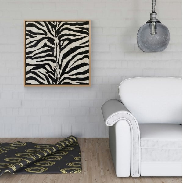 Warren Reed White Tiger Print Framed Canvas