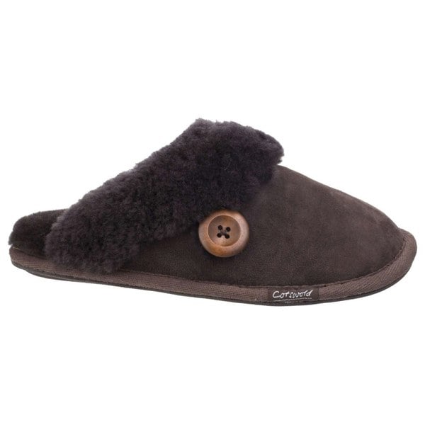 Cotswold Lechlade Leather Women's Chocolate Mules