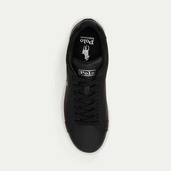 Polo Ralph Lauren HRT CRT II Court Trainers   in  Black