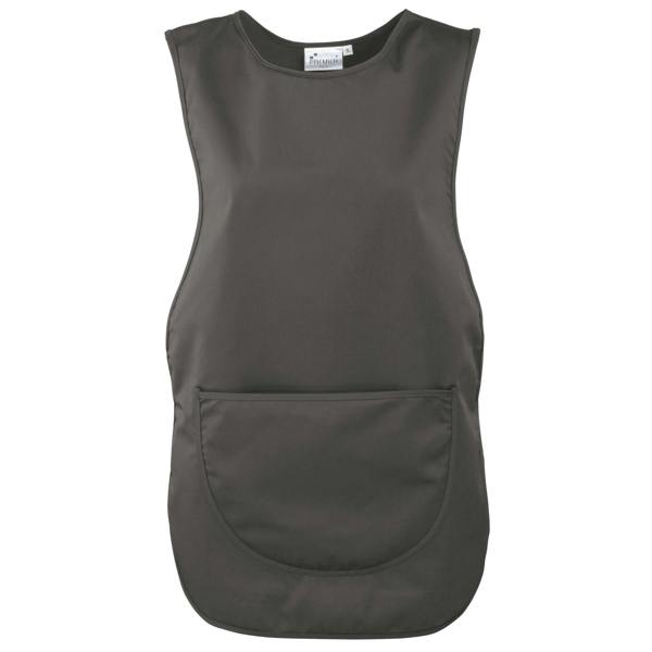 Premier Ladies/Womens Pocket Tabard / Workwear (Pack of 2) - Dark Grey