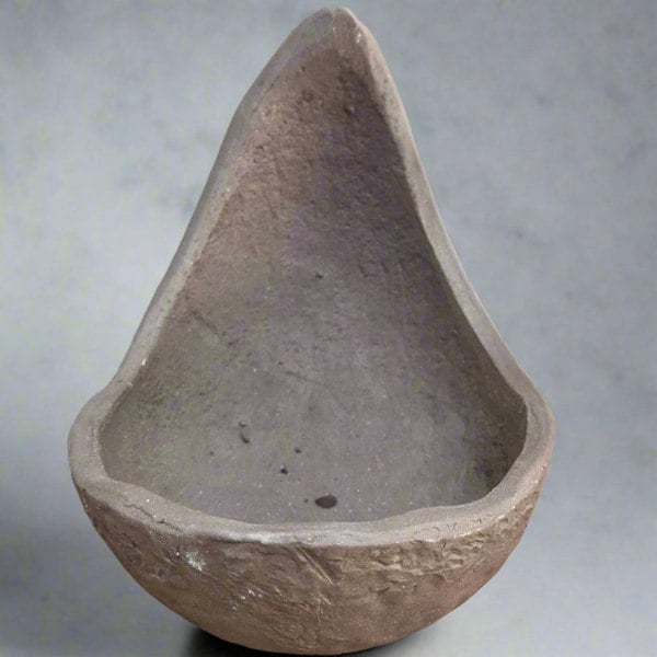 Yorkshire Bonsai 15cm Unglazed Bonsai Pot | Half-Moon | 15cm x 12cm x 11cm | Brown