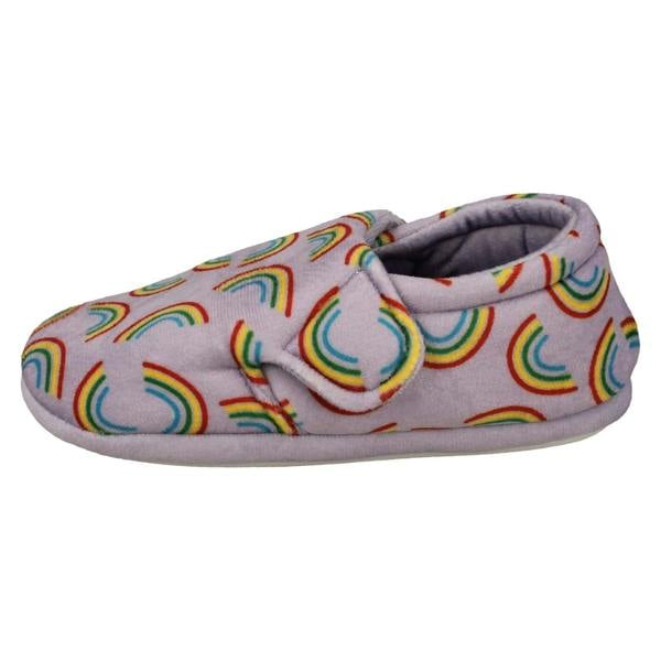 Clarks Childrens Clarks Print Detailed Slippers - Fluffy Snug T