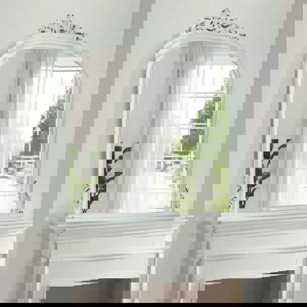 Exclusive Mirrors Dayton Overmantle Mirror Antique White 109cm x 104cm