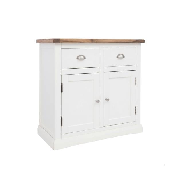 Cabinet Bits Cosenza Off White 2 Drawer 2 Door Sideboard Chrome Cup Handle