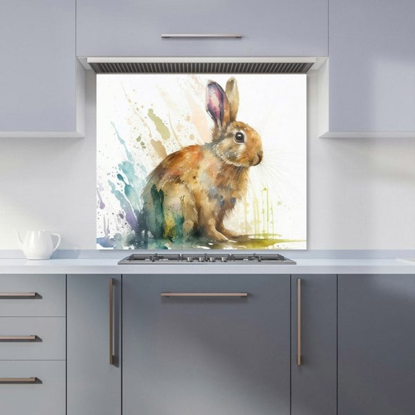 Warren Reed - Designer Rabbit Splash Watercolour Kitchen Splashback