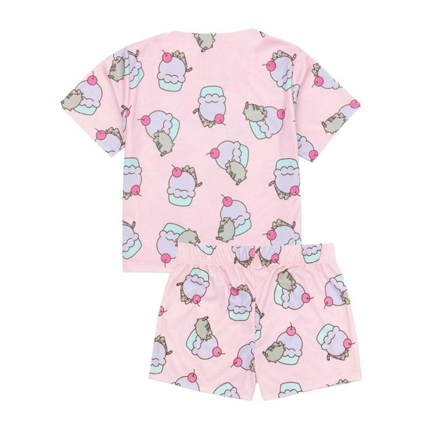 Pusheen Girls Cat Short Pyjama Set (Pack of 2) - Blue/Pink