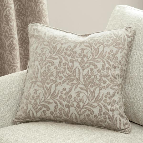 Bianca Chenille Leaves Cushion Natural