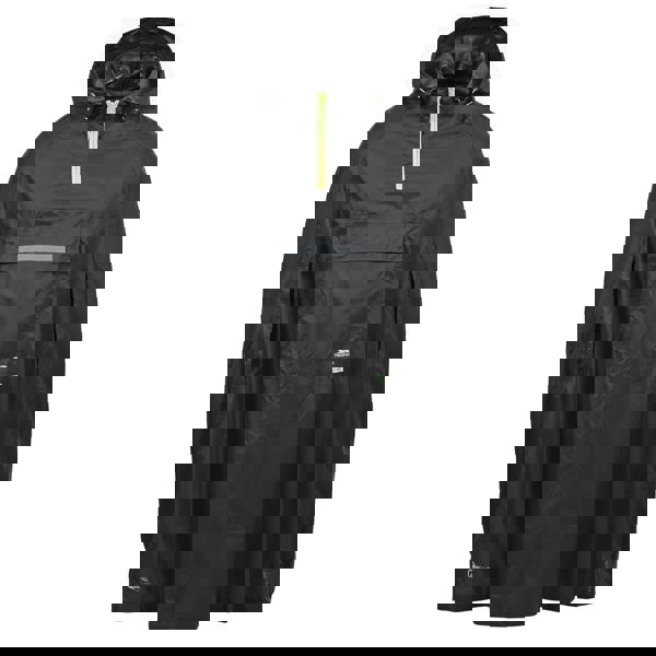 Trespass Qikpac Unisex Hooded Waterproof Packaway Poncho - Black - 