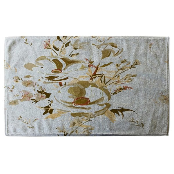 Benjamin Tate Design Golden Flower Print (Bath Towel)
