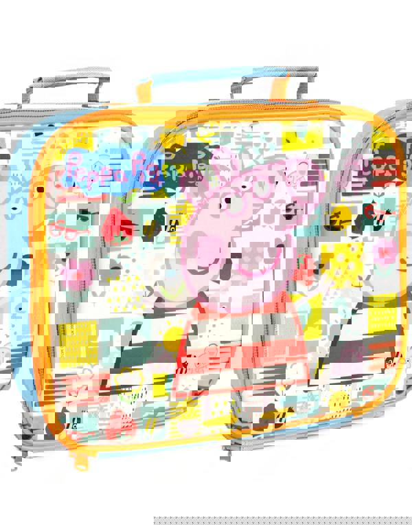 Peppa Pig Girls Blue Multi-Character Placement Prints Lunch Bag Bottle and Snack Pot (One Size)
