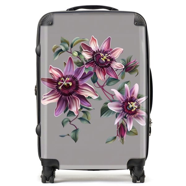 Warren Reed Purple Passion Flowers Suitcase