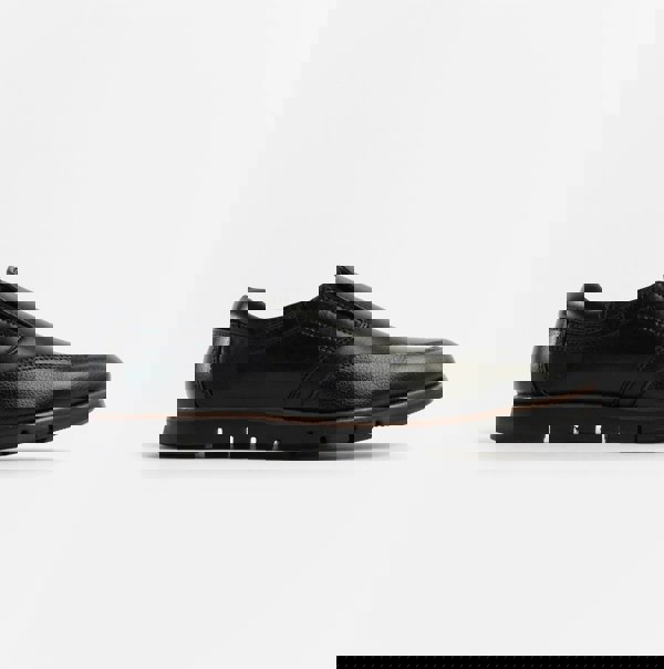 Dr Keller ADONIS Mens Leather Slip on Shoes Black