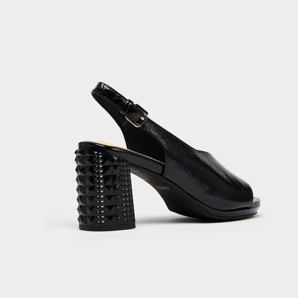 Calla Fern Shoes - Black Shine Leather