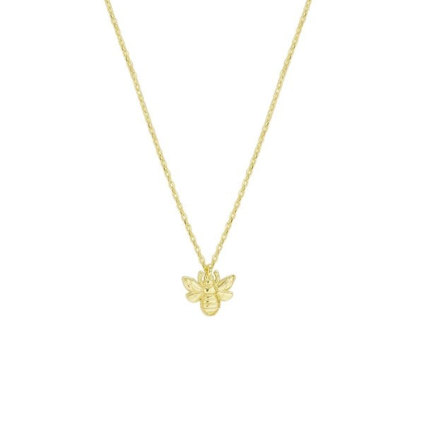 Spero London Sterling Silver Bee Pendant Chain Necklace