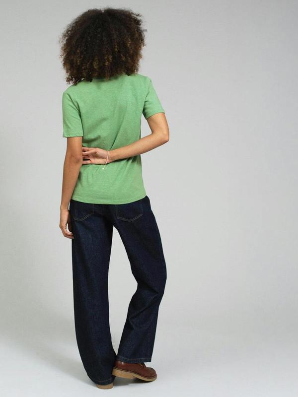Kite Womens Organic Sandford V-Neck Slub Jersey T-Shirt Ivy