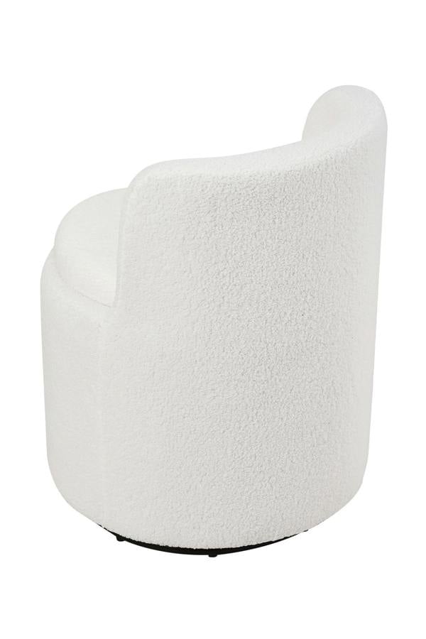 Living and Home 360° Upholstered Sherpa Swivel Chair with Storage